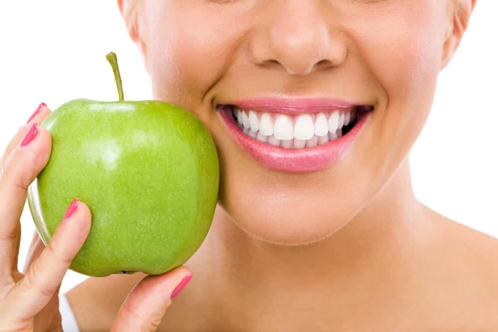 Picture of smile and an apple